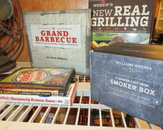 Barbecue Cookbooks, Wiliams Sonoma V Shaped Cast-Iron Smoker Box