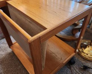 Magazine Rack/Rolling Table. 