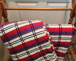 Handmade Quilt. Quilt Rack...Two of them!