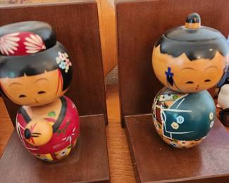 'Kokeshi' Dolls - Japanese Bookends.