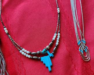 Sterling Silver Native American. Liquid Silver on the bottom. 