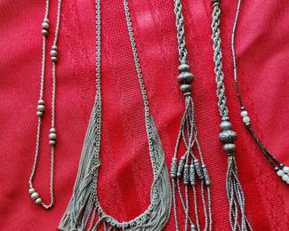 Silver Necklaces. 