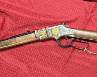 6. Henry Repeating Arms .22LR - Golden Boy Firefighter Tribute - Model H004FM with display case