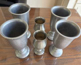 Pewter cups
(4) 7” tall $80.00 set (2) 5.5”t $30.00 set