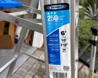 Werner 6’ Aluminum ladder $ 75.00