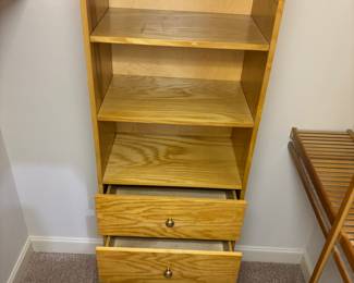 Chest of drawers with shelf 24”w 16.5”d 86”t. $ 175.00