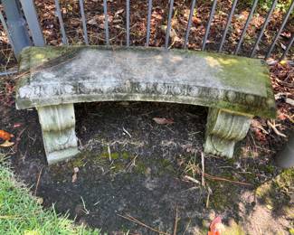 Concrete Bench 40”w 14”d 15” t $125.00