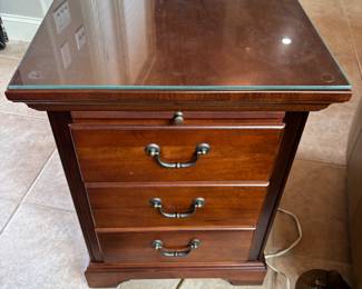 (2) Riverside 3 drawer 1 pull out End Tables. 20”w 26”d 26.5”t. $ 175.00 each