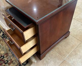 (2) Riverside 3 drawer 1 pull out End Tables. 20”w 26”d 26.5”t. $ 175.00 each