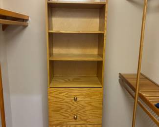 Chest of drawers with shelf 24”w 16.5”d 86”t. $ 175.00
