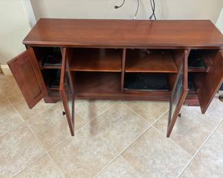 TV stand/ storage table.
60”w 17”d 27”t. $ 150.00