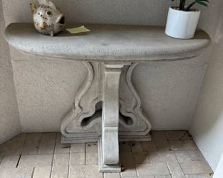 Faux Stone Entry Table. 42”w 14.5”d 30”t. $ 75.00