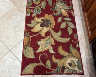 Matching Red Floral runner and (2) matching mats. Runner: 90”L 23”w
$ 150.00 Mats: 40”w 23”d. $ 45.00 each