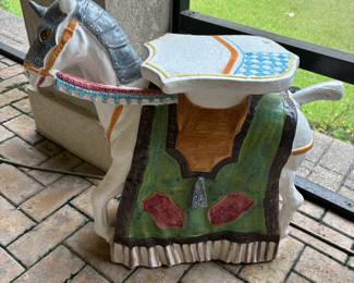 Italian MCM ceramic unicorn table $250.00