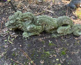 Concrete Dragon 24”L 7”w 7” t. $60.00