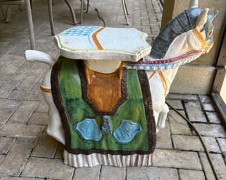Italian MCM ceramic unicorn table $250.00