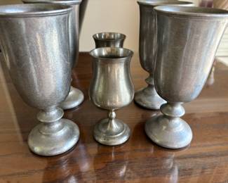 Pewter cups
(4) 7” tall $80.00 set (2) 5.5”t $30.00 set