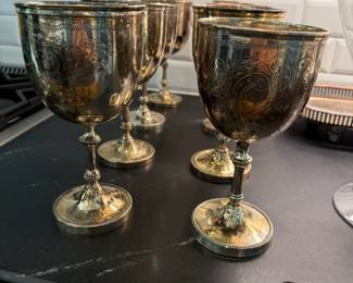 Silver plate goblets - set of 10