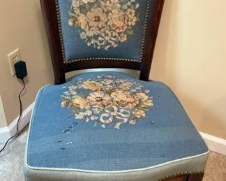 Antique needlepoint chair