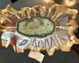 Handcrafted pottery centerpiece bowl by Tommy Bello