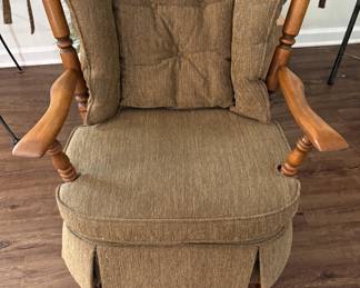 MCM wing back spring rocking chair 