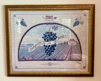 Cedar Creek Collection framed Burgundy Wines print