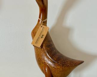 Dcuk hand-carved wooden duck figurine