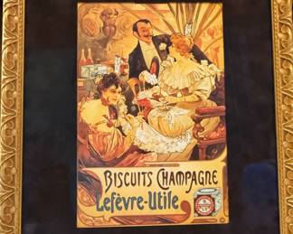 Framed advertising art
