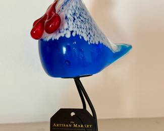 Artisan Market handmade glass rooster figurine