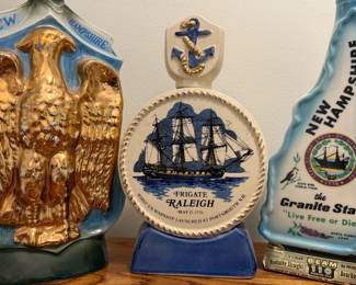 Reverse side of bottles