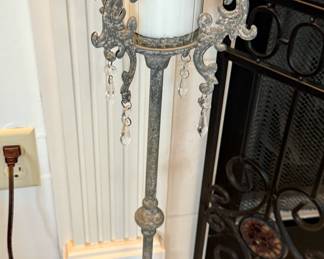 Wrought iron floor candlestick (1 of 2)