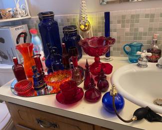 Red blue glass