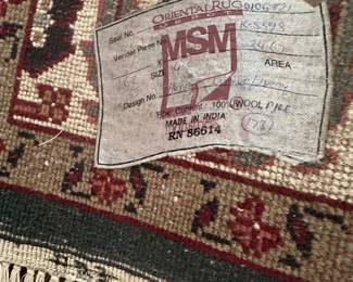 Rug quality label