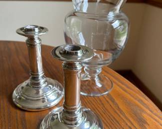 Candlesticks, vase Restoration HW