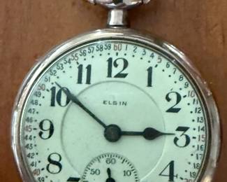 Vintage Elgin Pocket Watch with 60 minute face and 60 sweep hand