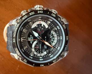 Beautiful Ediface Casio 1/20 CHR,  WR 100m, Japan Mov't, on back of case = 5147, EF-550 Japan Movement FD Cased in China,  Stainless Steel Water Resistant 