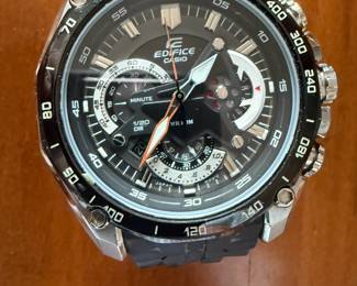 Beautiful Ediface Casio 1/20 CHR,  WR 100m, Japan Mov't, on back of case = 5147, EF-550 Japan Movement FD Cased in China,  Stainless Steel Water Resistant 