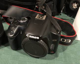 Canon camera with lenses