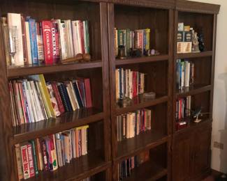 set of bookshelves