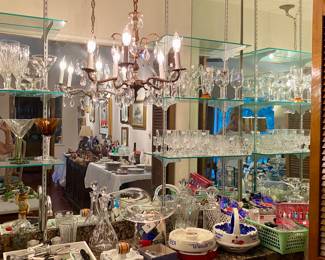 Fully stocked barware and glasses