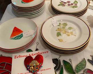 fruit and cheese, salad plates