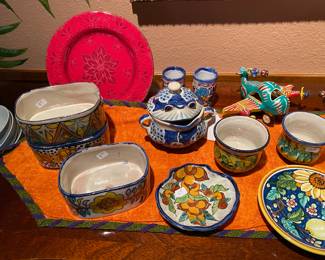 colorful pieces from trips to Mexico