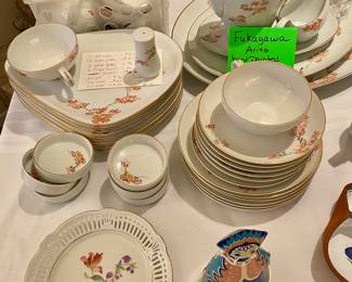 Fukagawa Arita, hand painted china, Japan