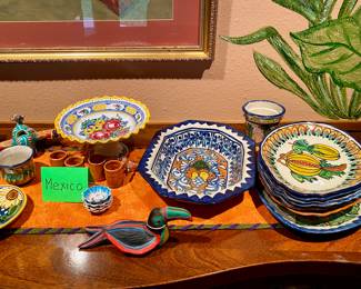 colorful pieces from trips to Mexico