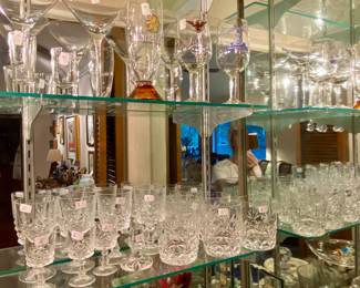 Fully stocked barware and glasses