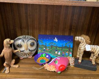 Folk Art collection in the library
