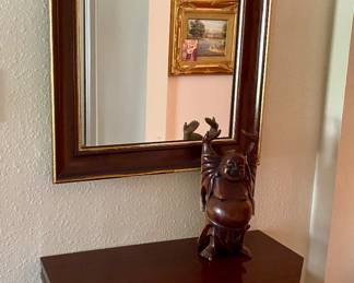 entryway table and mirror