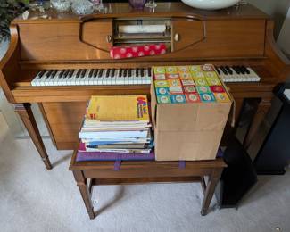 Player piano and music rolls