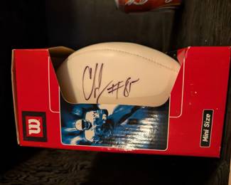 Football signed by Chad Johnson and Rudy Johnson.