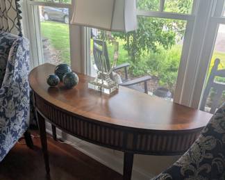 Ethan Allen Demilune Sofa Table $250